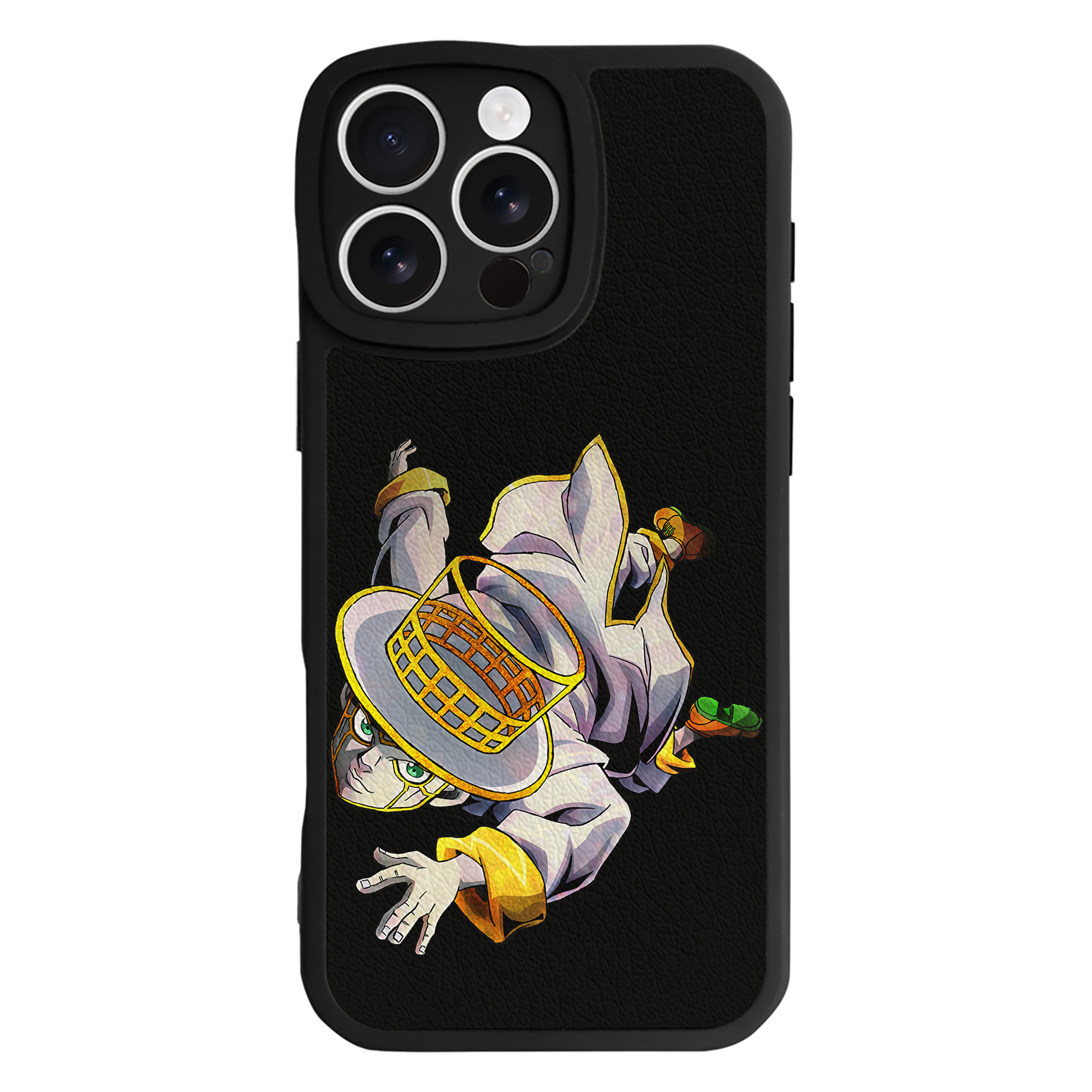 （画像用） ジョジョの奇妙な冒険 岸辺 露伴（きしべ ろはん） JoJo's Bizarre Adventure Rohan Kishibe 【iPhone 16シリーズ対応】シリコンスマホケース（レザー調） 材質：シリコン
